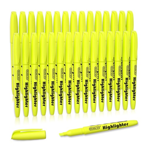 Mini Highlighters - Yellow - Doms