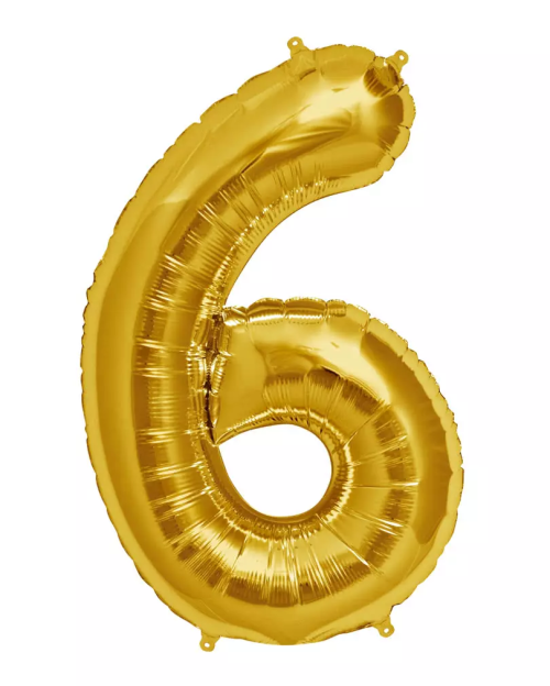 Foil Number Balloon - Six- Large 32"
