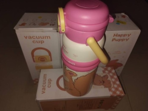 Water Bottle(Vacuum Cup) Happy Puppy