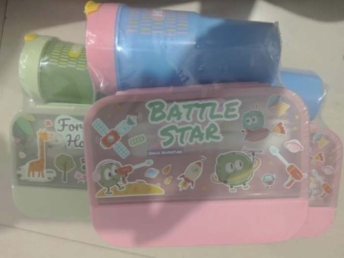 Lunch Box with bottle(Battle Star)