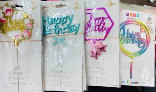 Cake Topper - Happy Birthday