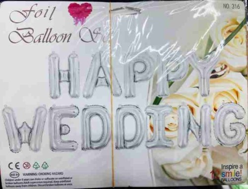 Happy Wedding Foil Balloon