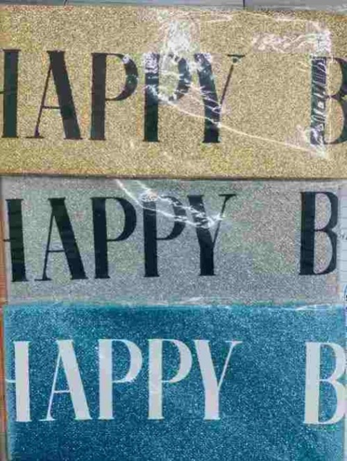 Happy Birthday Glitter Sash