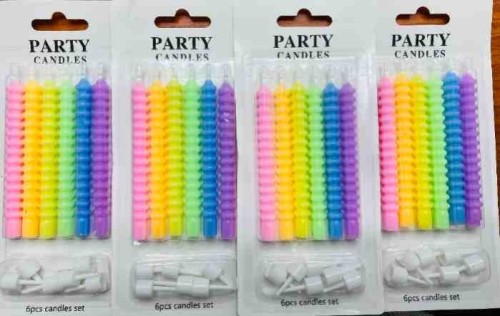 Pastel Colour Taper Candle Set - Medium