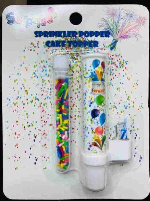 Sprinkler Popper Cake Topper