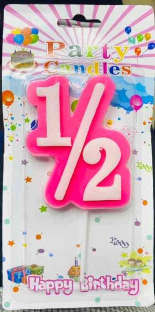 6 Month Birthday Candle
